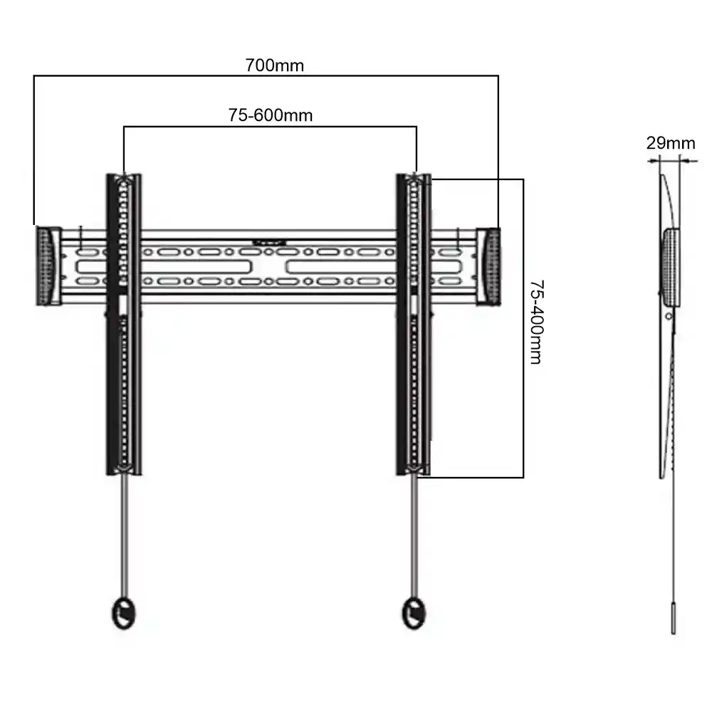 Soporte Fijo Pared Base Smart Tv 40 A 75 Pulgadas An-4075