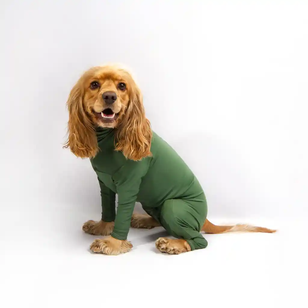 Enterizo Perro Con Mangas Verde Oliva Talla Xxl