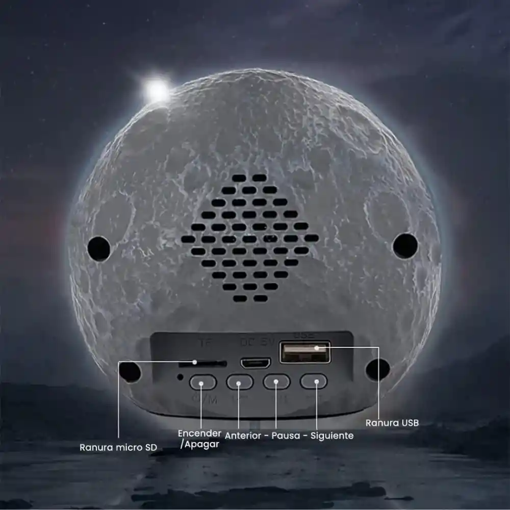 Lámpara Parlante Bluetooth Astronauta Flotante Rgb Suspension Inalámbrico