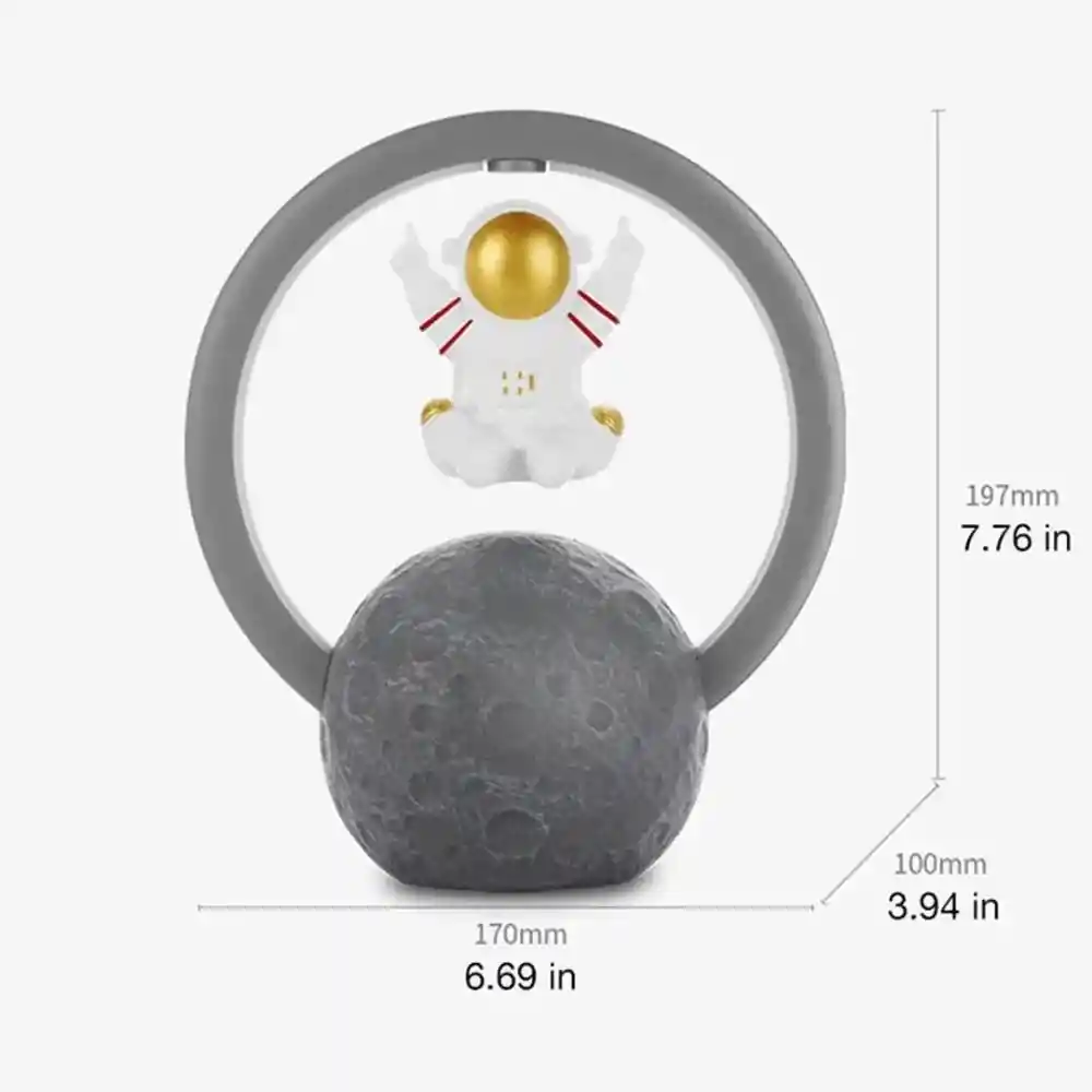Lámpara Parlante Bluetooth Astronauta Flotante Rgb Suspension Inalámbrico