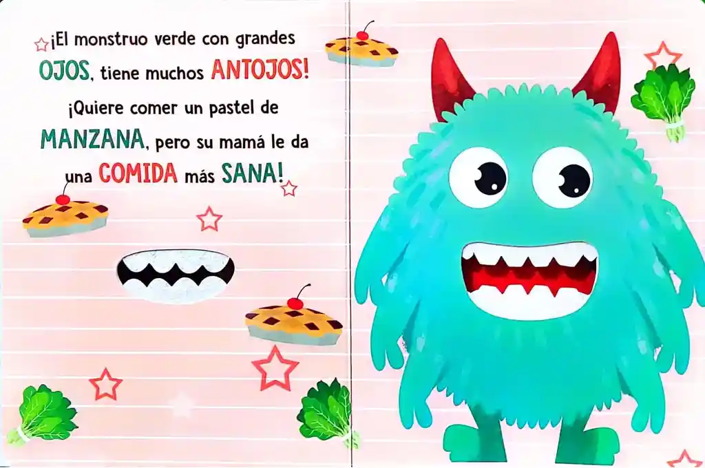 Libro Infantil Monstruo De Grandes Ojos Y Boca Niños