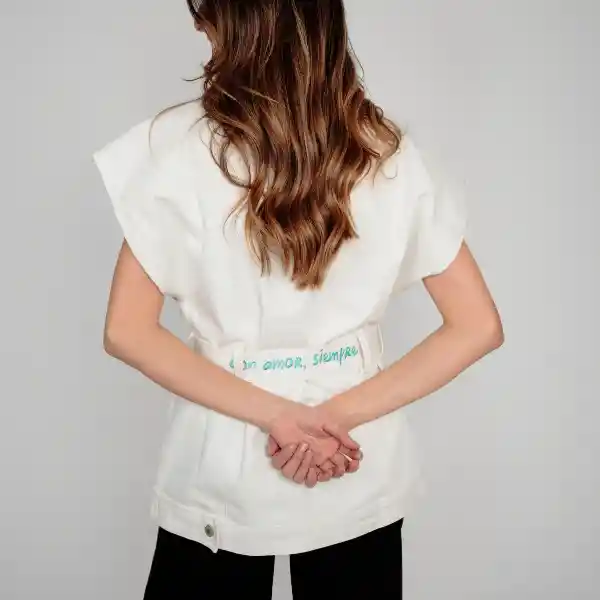 Xl / Chaleco Con Amor Siempre - Marfil