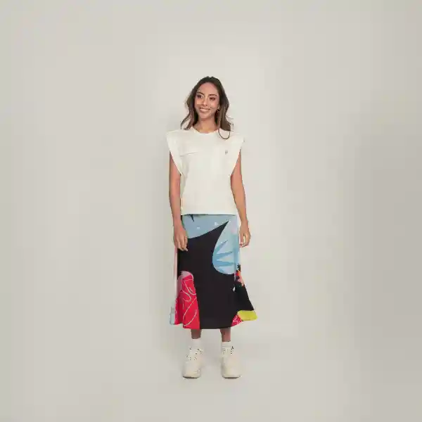 M / Camiseta Bolsillos - Marfil