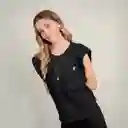 S / Camiseta Bolsillos - Negra