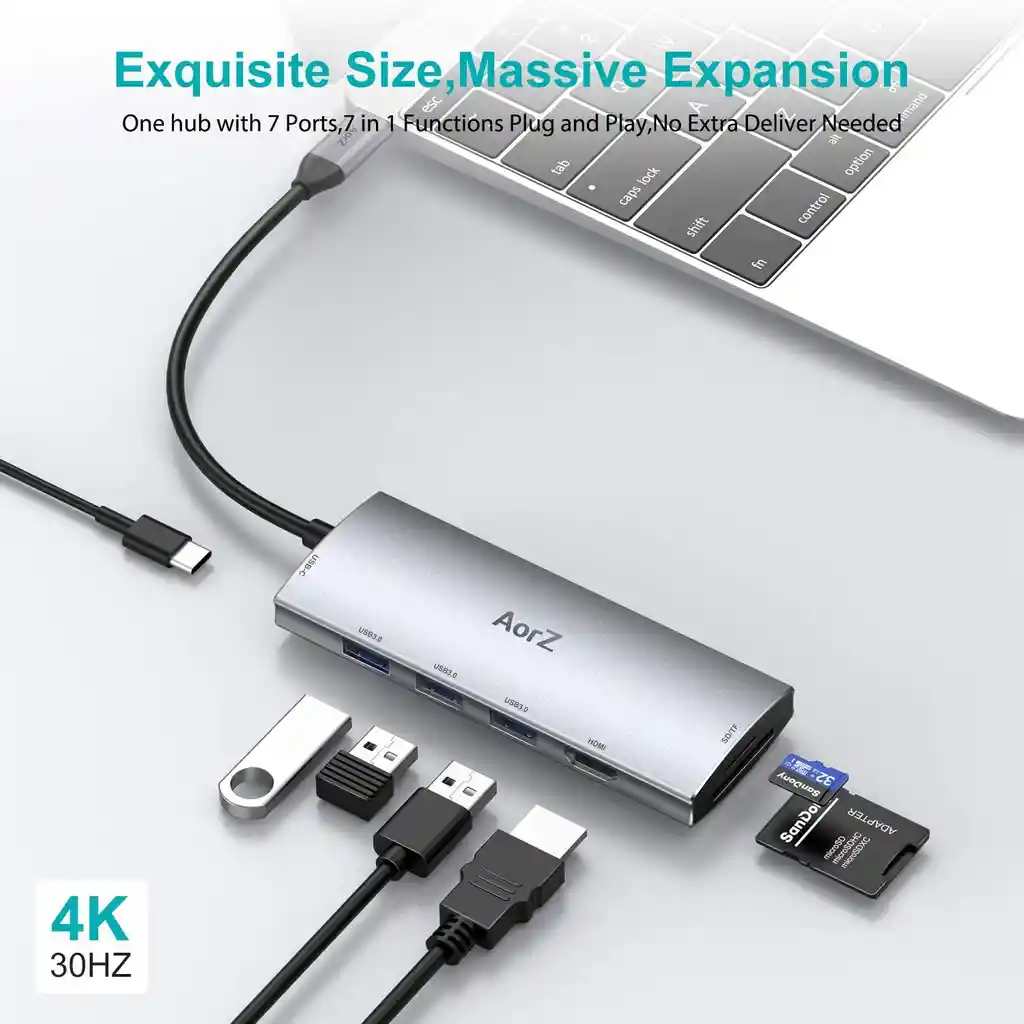 Adaptador Usb C A Hdmi Thunderbolt 3 4k Certificado