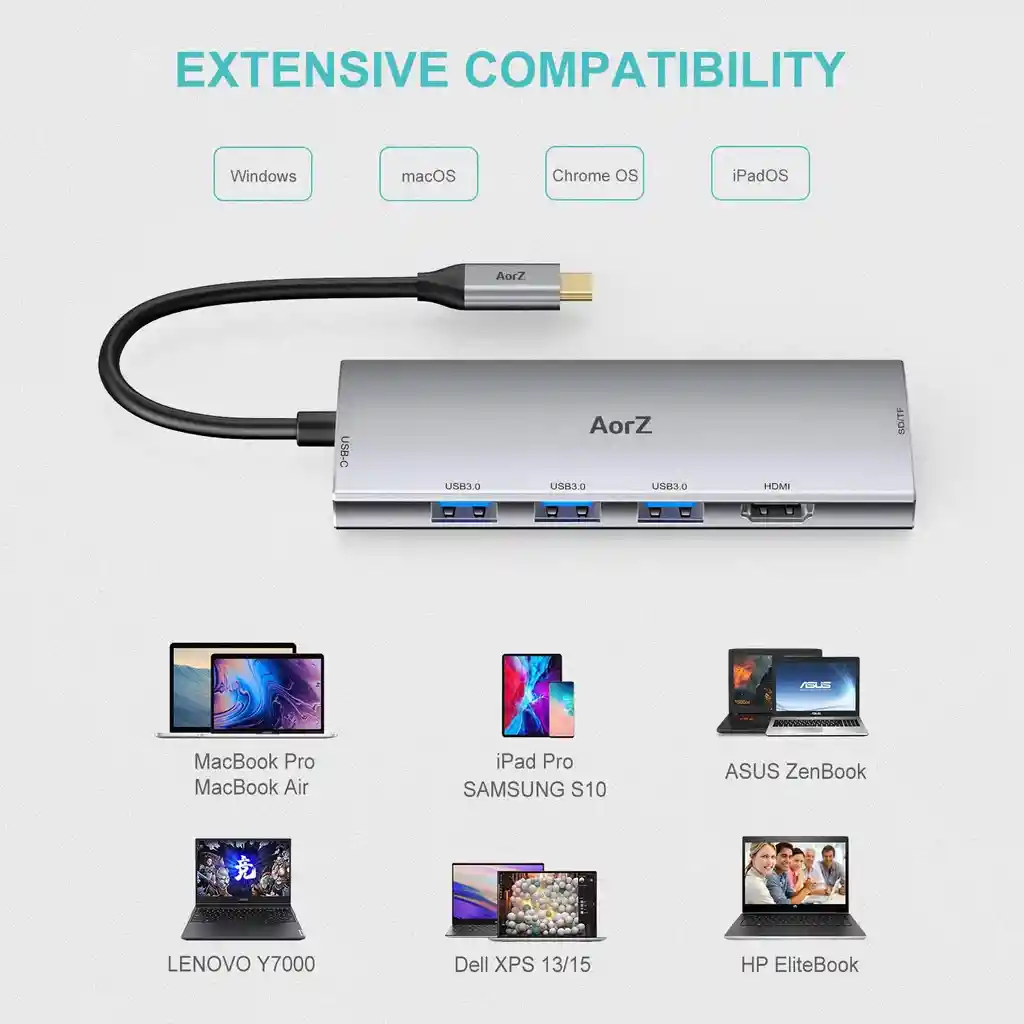 Adaptador Usb C A Hdmi Thunderbolt 3 4k Certificado