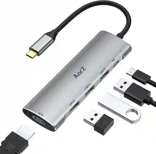 Hub Usb C A Hdmi Red Ethernet Rj45 Usb 3.0 Sd Micro Sd