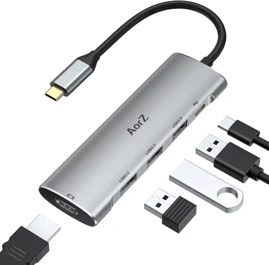 Hub Usb C A Hdmi Red Ethernet Rj45 Usb 3.0 Sd Micro Sd