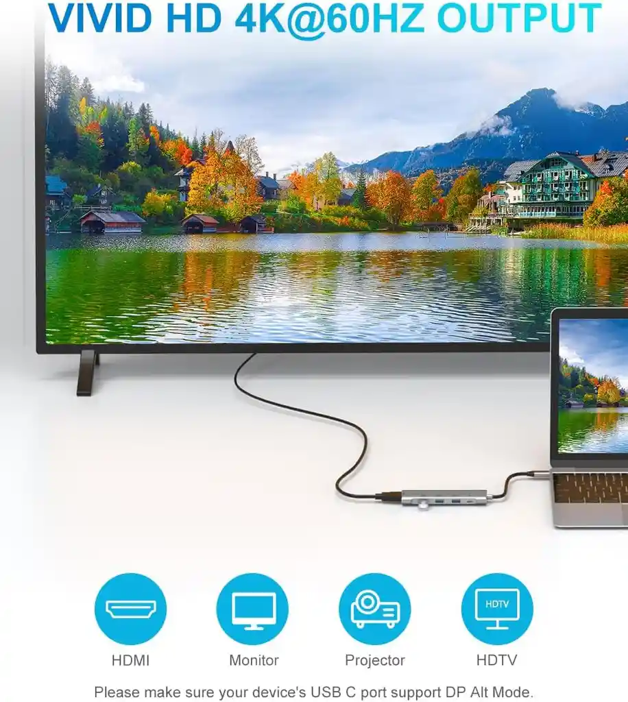 Hub Usb C A Hdmi Red Ethernet Rj45 Usb 3.0 Sd Micro Sd