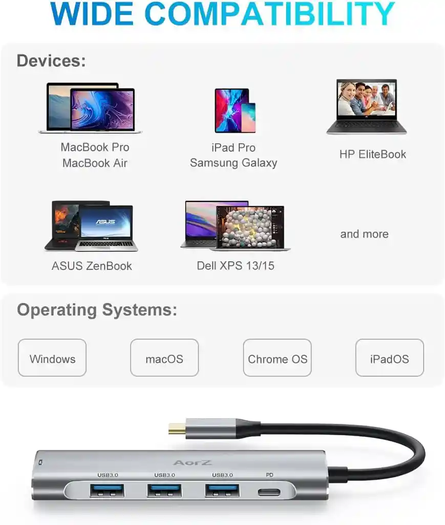 Hub Usb C A Hdmi Red Ethernet Rj45 Usb 3.0 Sd Micro Sd