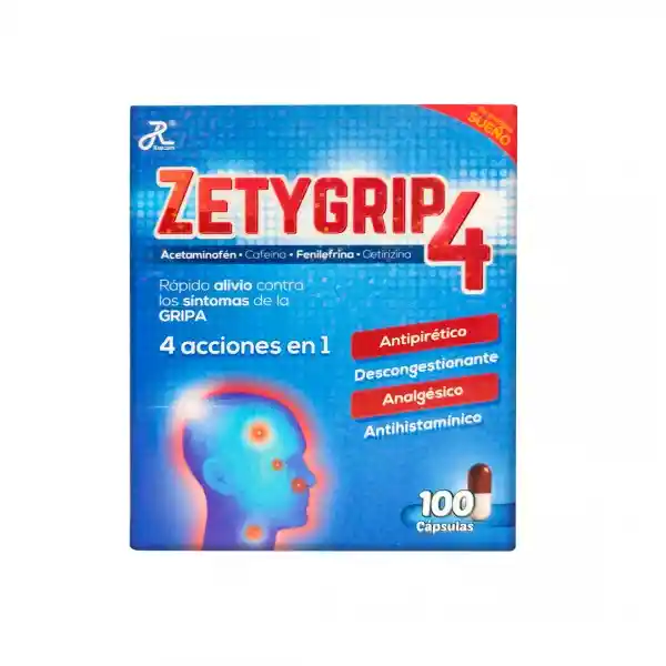 Zetygrip 4 Antigripal 10 Caps