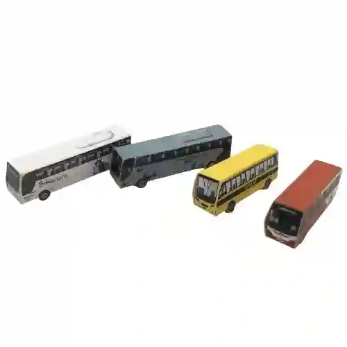 Buses Pequeños X4 Para Maqueta