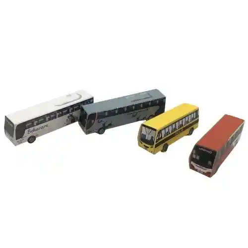 Buses Pequeños X4 Para Maqueta