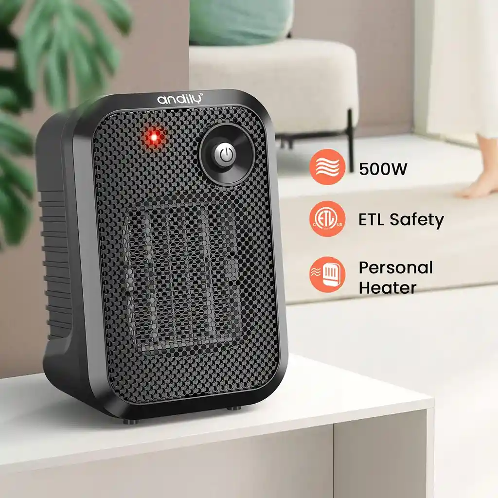 Andily 500 W Espacio Eléctrico Pequeño Calentador
