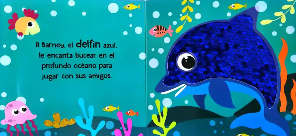 Libro Interactivos Océano Con Lentejuelas Sensorial Niños