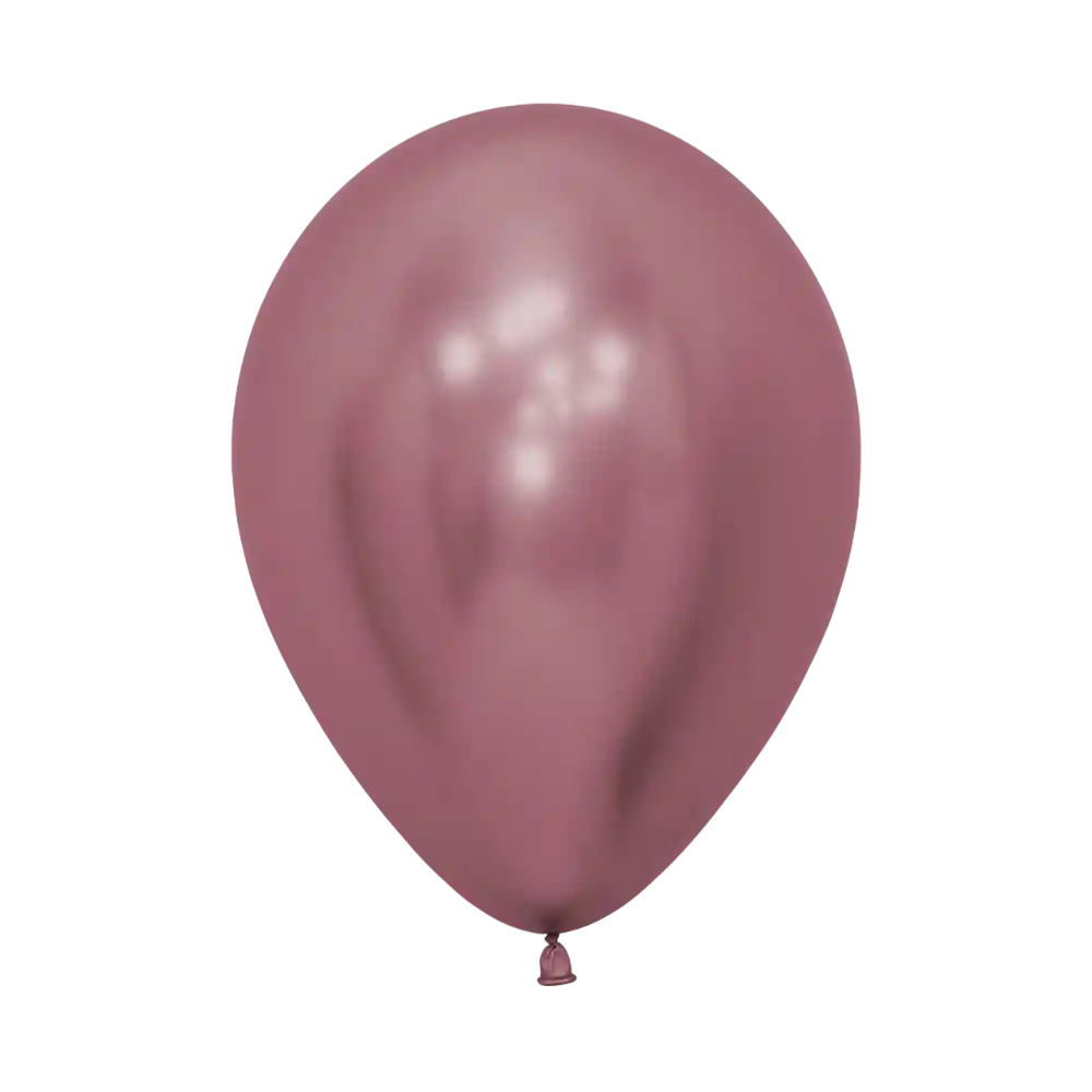 Bomba Globo Biodegradable De Latex Cromada Rosada R12 (30cm)