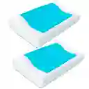 Almohada De Gel Ortopédica Memory Pillow Refrescante X 2 Uni