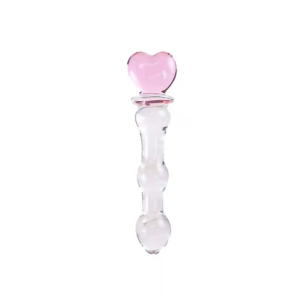 Dildo De Vidrio Talla L, Consolador De Vidrio Corazon