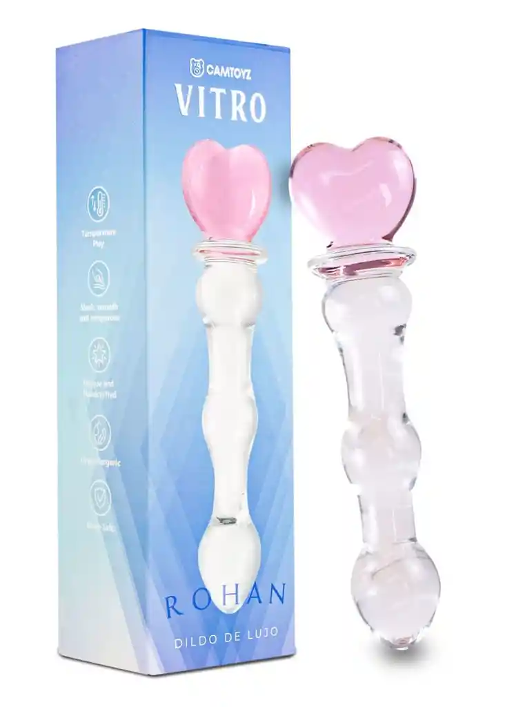 Dildo De Vidrio Talla L, Consolador De Vidrio Corazon