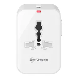 Steren - Adaptador Para Contactos Con Cargador Doble
