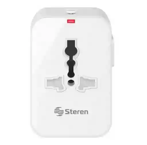 Steren - Adaptador Para Contactos Con Cargador Doble