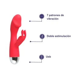 Vibrador Recargable Con Rabbit