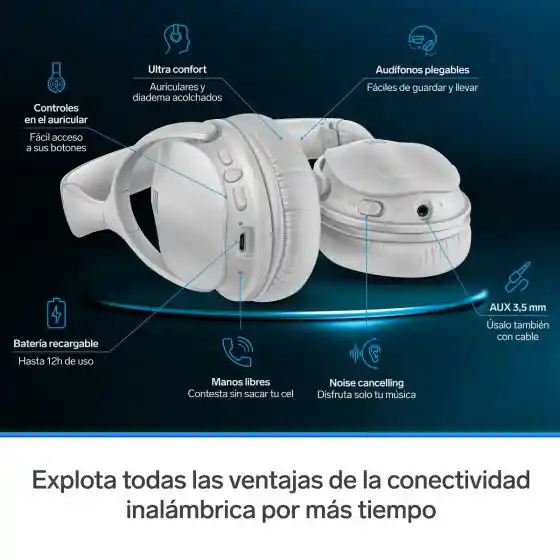 Steren - Audifonos Bluetooth C/cancelacion De Ruido