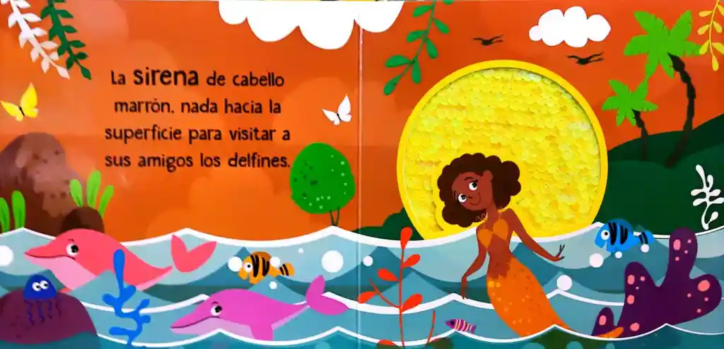 Libro Interactivo Sirenas Con Lentejuelas Sensorial Niños