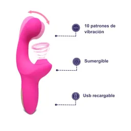 Vibrador Doble Estimulación Con Palmoteo