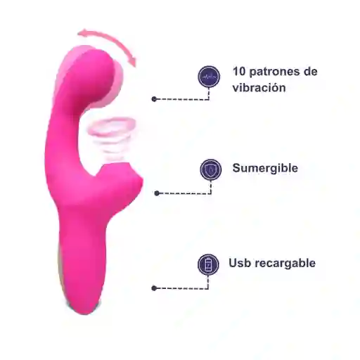 Vibrador Doble Estimulación Con Palmoteo