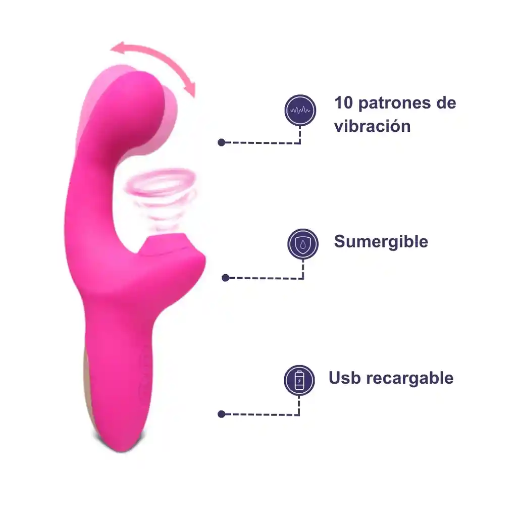 Vibrador Doble Estimulación Con Palmoteo