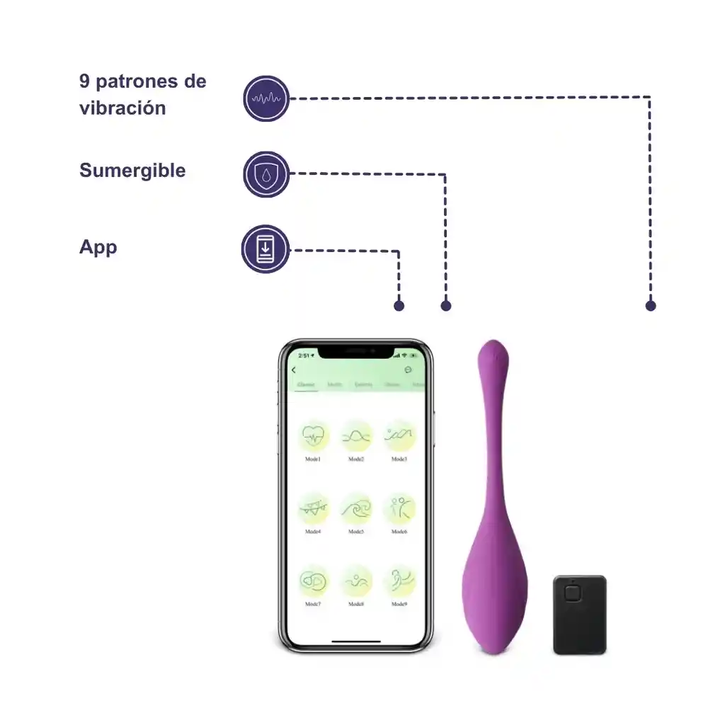 Vibrador Uso Remoto Con App