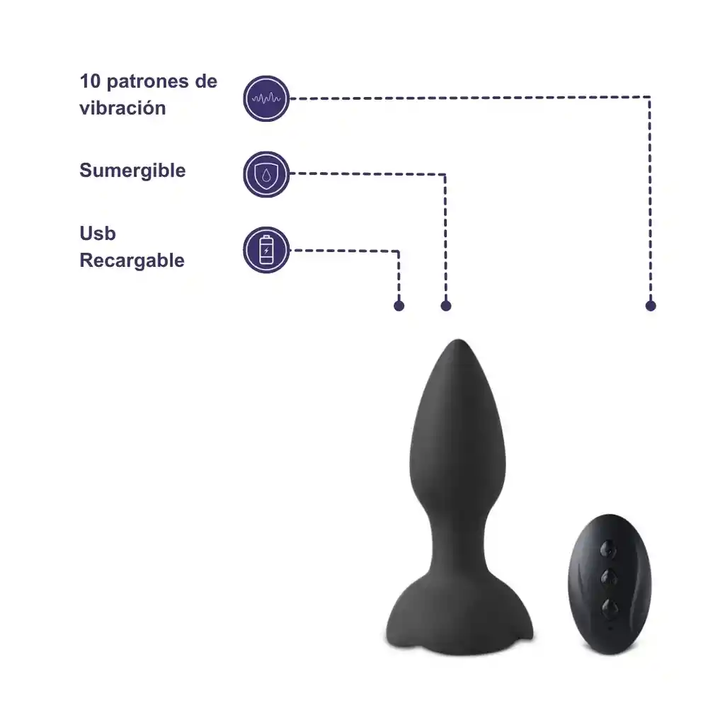 Vibrador Anal Control Remoto