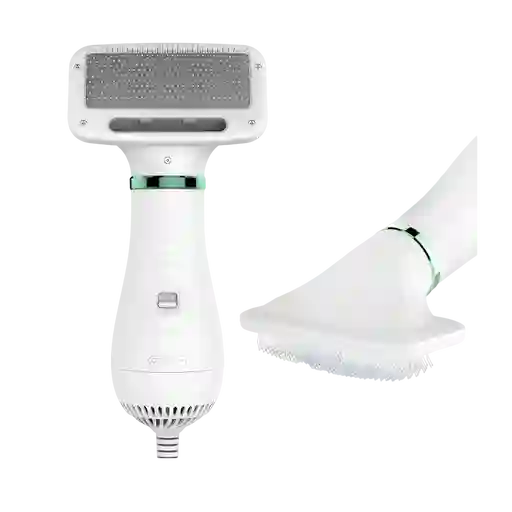 Secador De Pelo Para Perros Gatos Portátil Con Cepillo Color Blanco