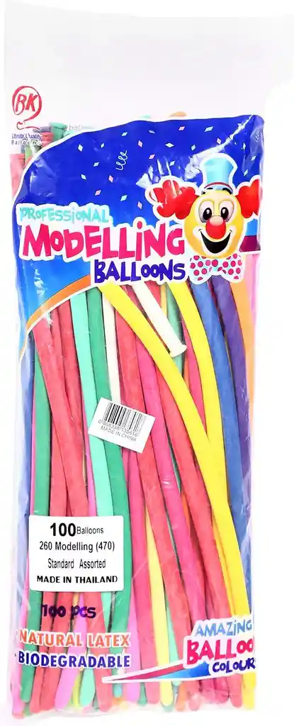 100 Globos Mil Figura Tubular Tubito Neón