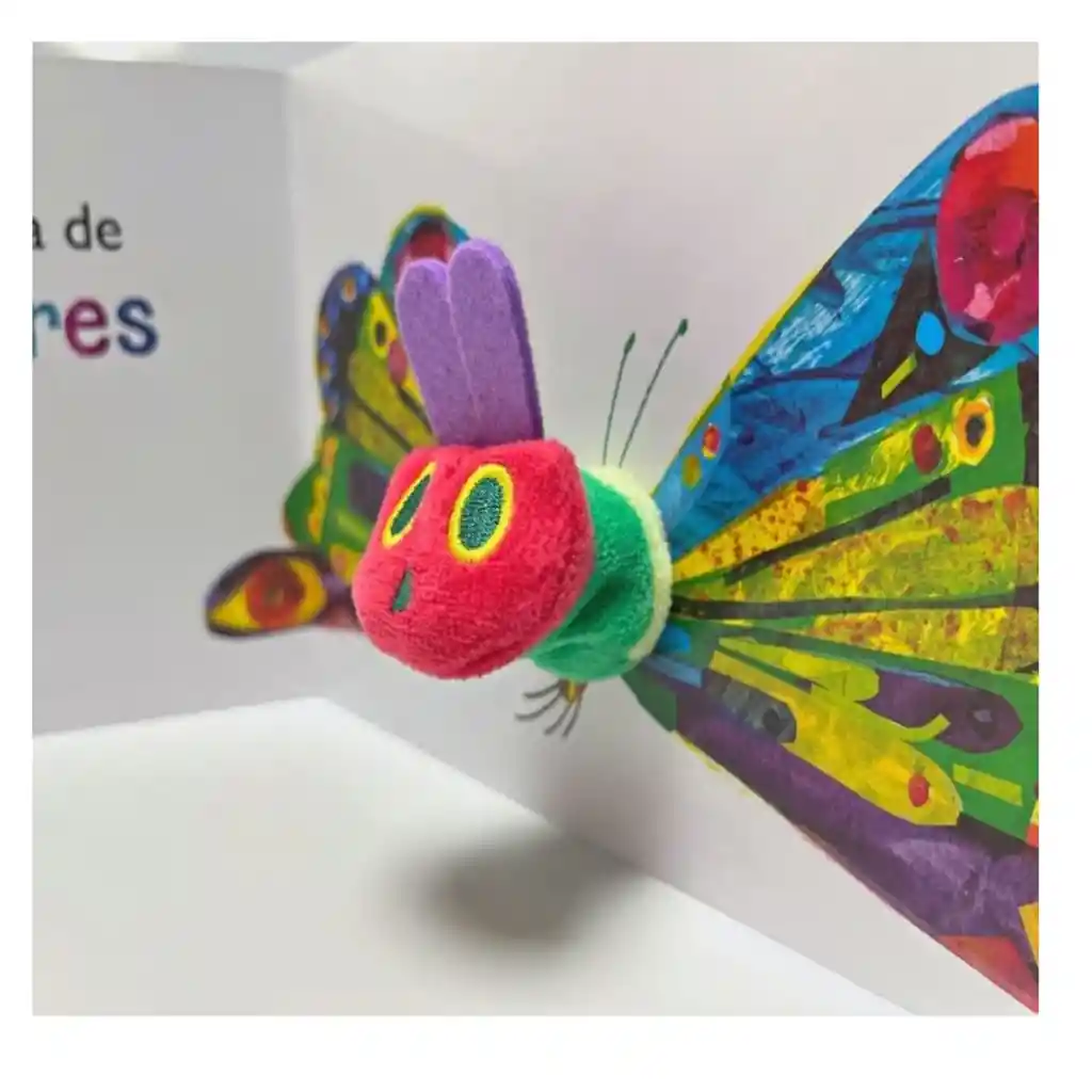 Libro Interactivo Títere Dedo Pequeña Oruga Sensorial Niños