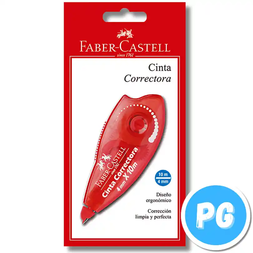 Corrector Cinta Faber Castell 4mm X 10 Metros