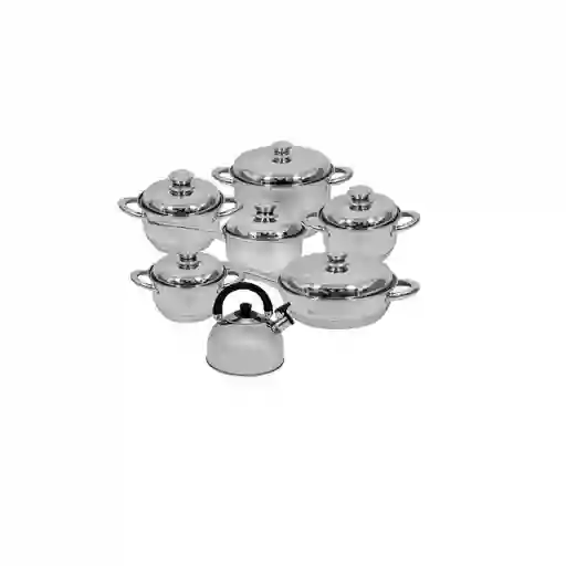 Bateria De Ollas Acero Quirurgico Hoffman Germany 13 Piezas