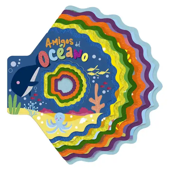 Libro Interactivos Amigos Del Océano Fieltro Para Niños