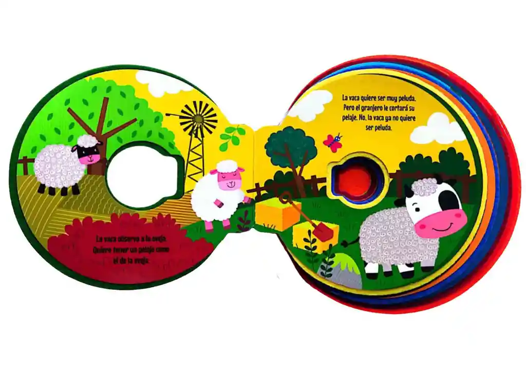 Libro Interactivos Vaca En La Granja Fieltro Para Niños