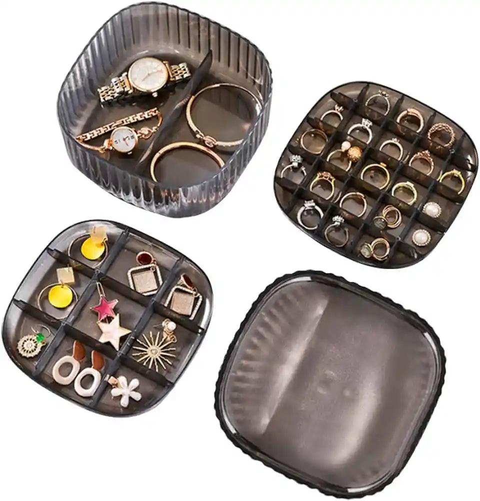 Joyero Organizador De Joyas Anillos Relojes Con 3 Niveles