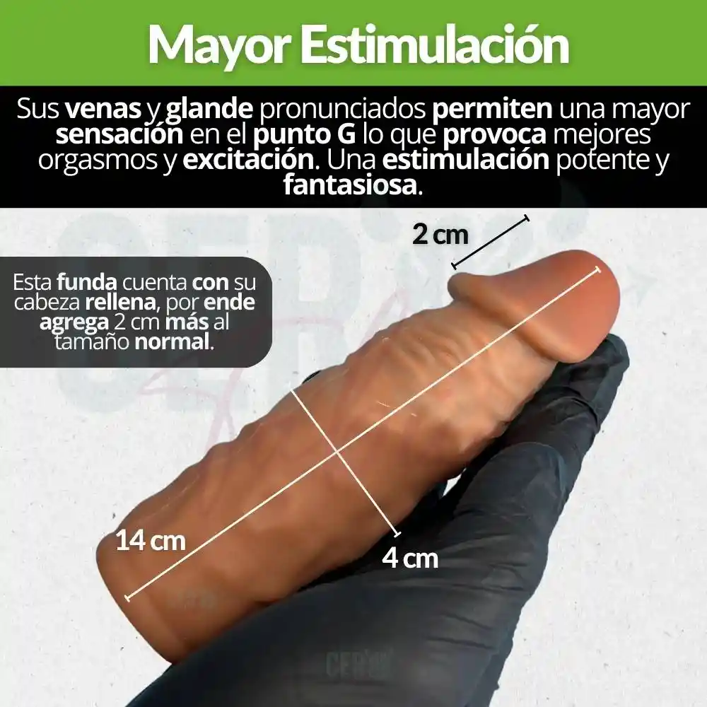 Funda Realista Para Pene Condón Retardante Engrosadora