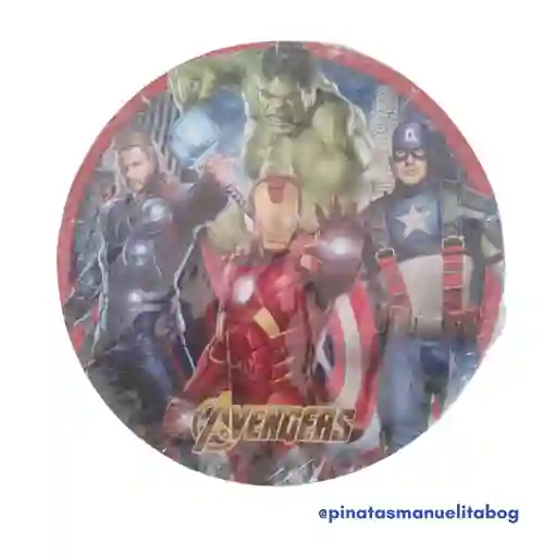 Paquete Platos Avengers X 12 Und