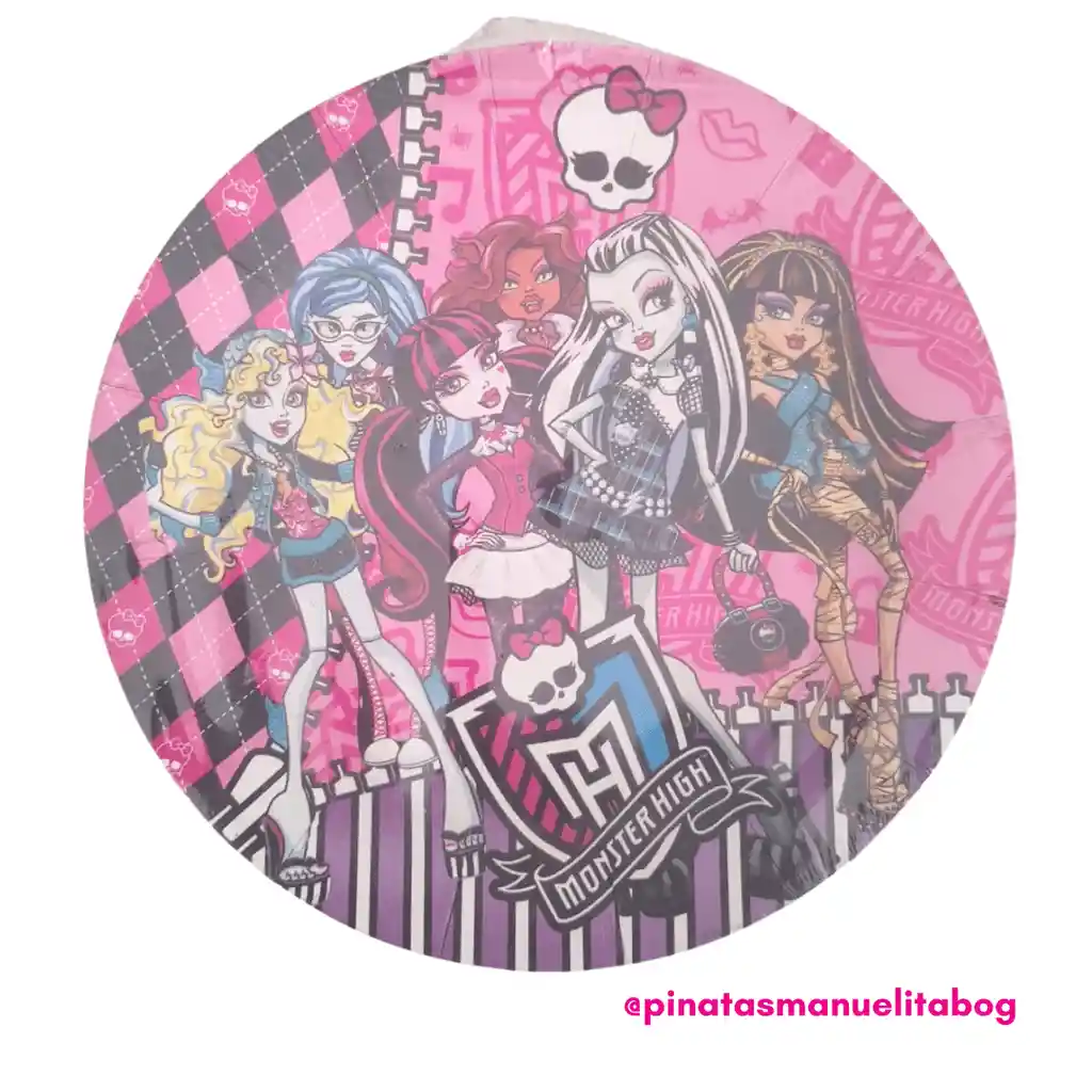 Paquete Platos Monster High X 12 Und