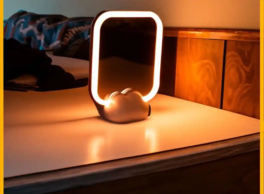 Espejo Maquillaje Con Luz Led Recargable Y Base