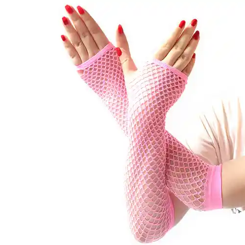 Guantes De Malla Leigh Color Rosa Light