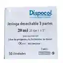 Jeringa Desechable 20 Ml 21gx1 1/2"