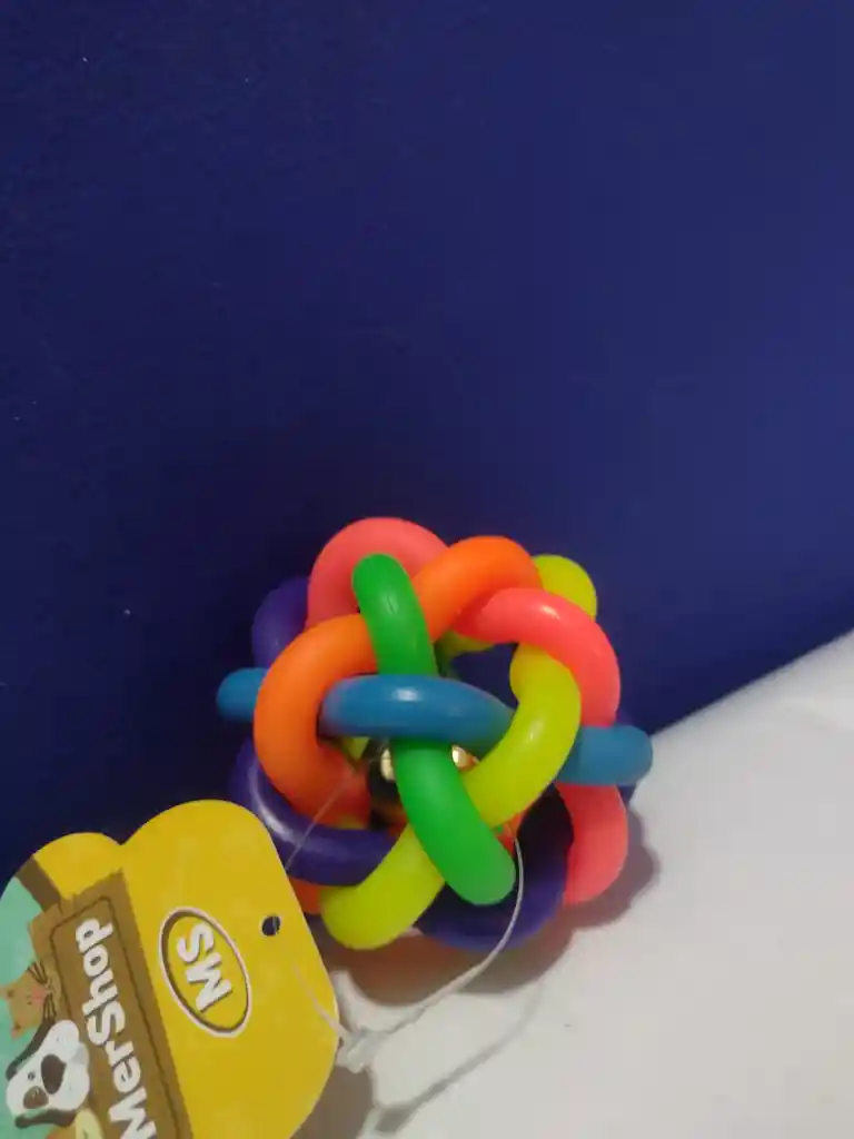 Juguete Pelota Espiral De Colores Mediana Para Perros Y Gatos