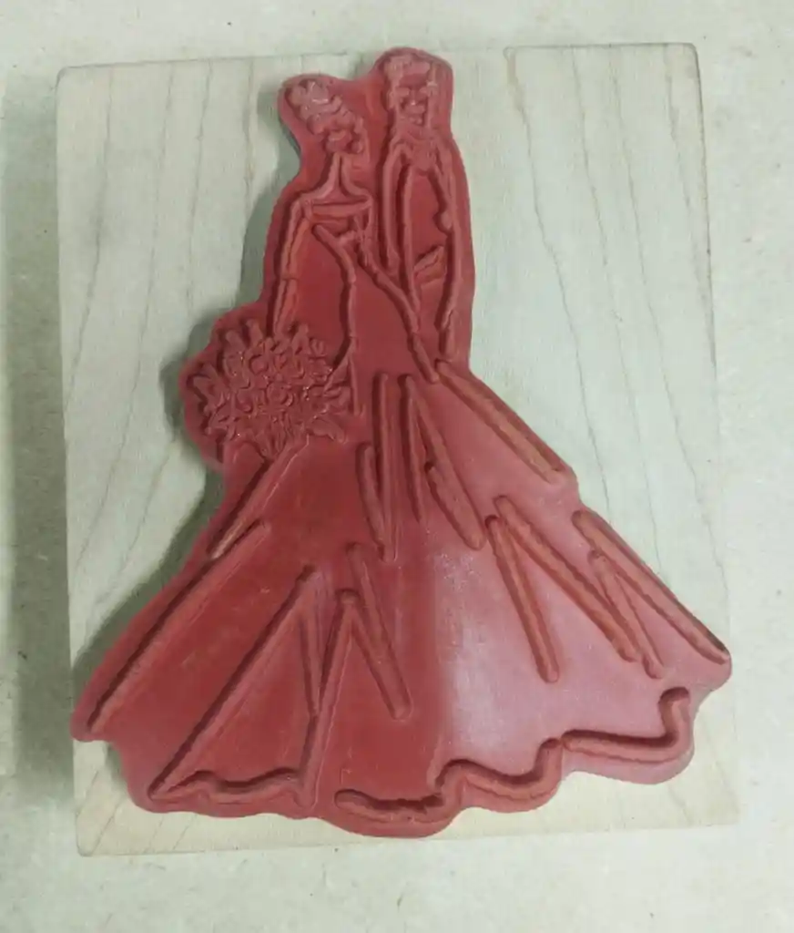 Sello Importado Para Matrimonio De Madera Con Goma (9x11)