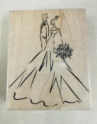 Sello Importado Para Matrimonio De Madera Con Goma (9x11)